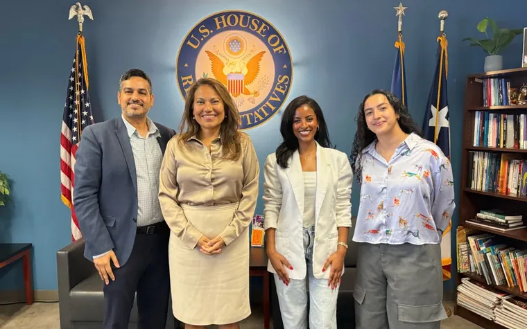 Dr. Juan Aguilera with Congresswoman Veronica Escobar and fellow Texas Methane Network partners at her El Paso district office.